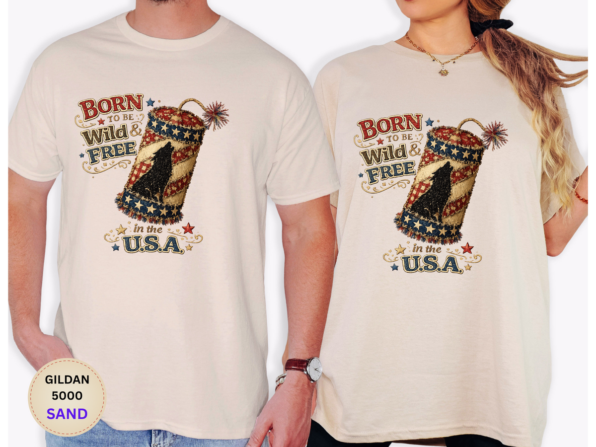 Patriotic 'Born to be Wild & Free in the U.S.A.' T-Shirt