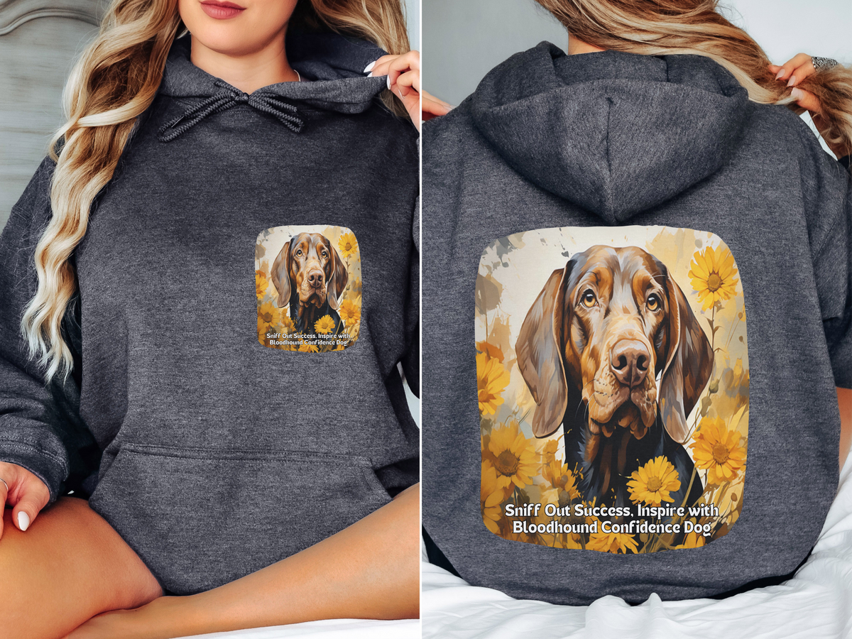 Sunflower & Borzoi Dog Unisex Hoodie – Soar to New Heights, Inspire Greatness