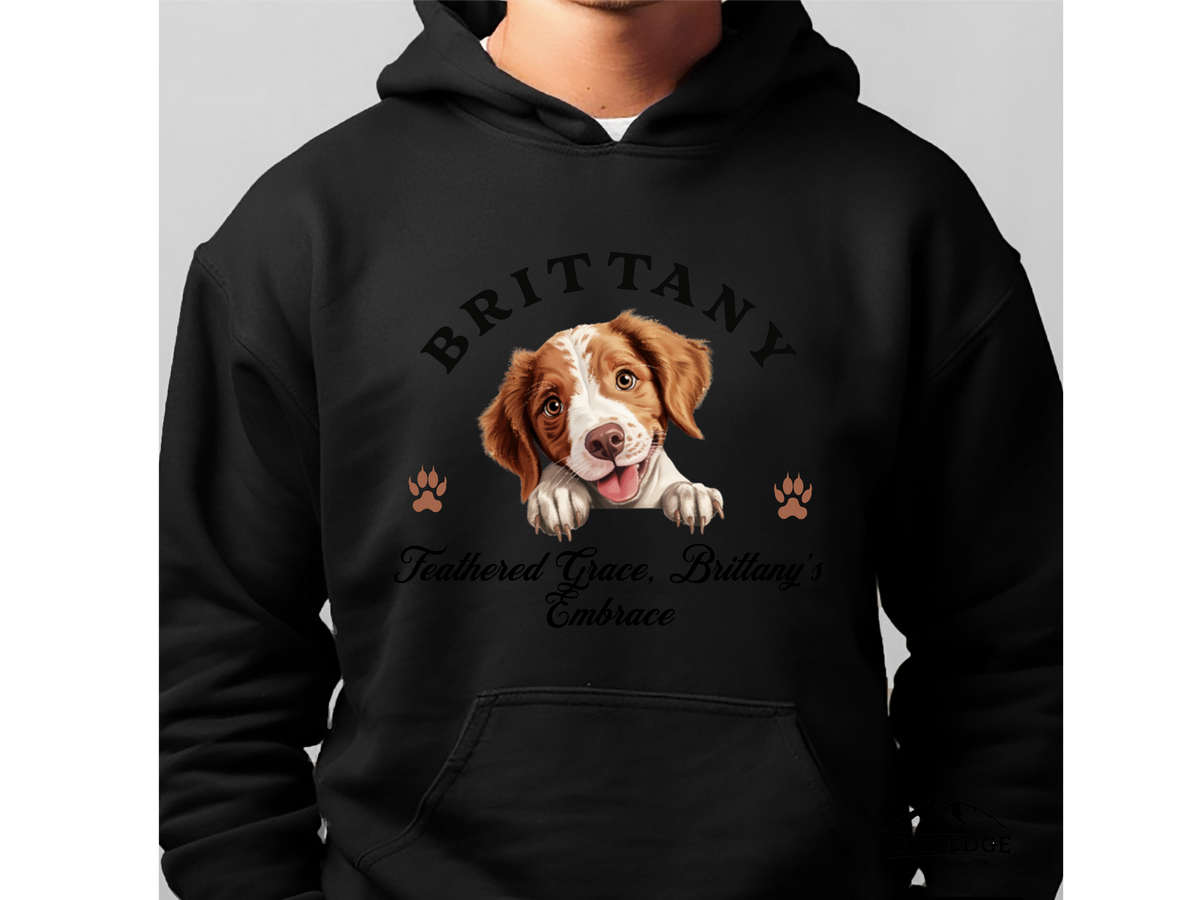 Brittany Dog Hoodie – "Feathered Grace, Brittany's Embrace" | Unisex Cozy Hoodie for Energetic & Loving Pups