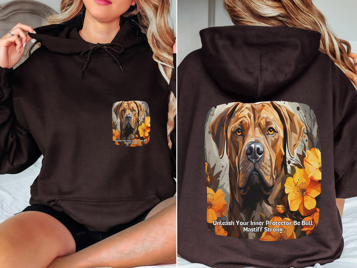 Bull Mastiff Strength Sunflower Hoodie – Unleash Your Inner Protector