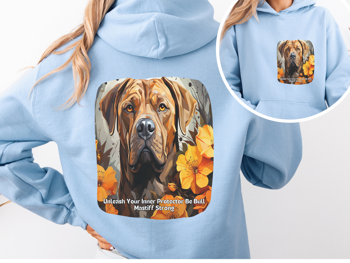 Bull Mastiff Strength Sunflower Hoodie – Unleash Your Inner Protector