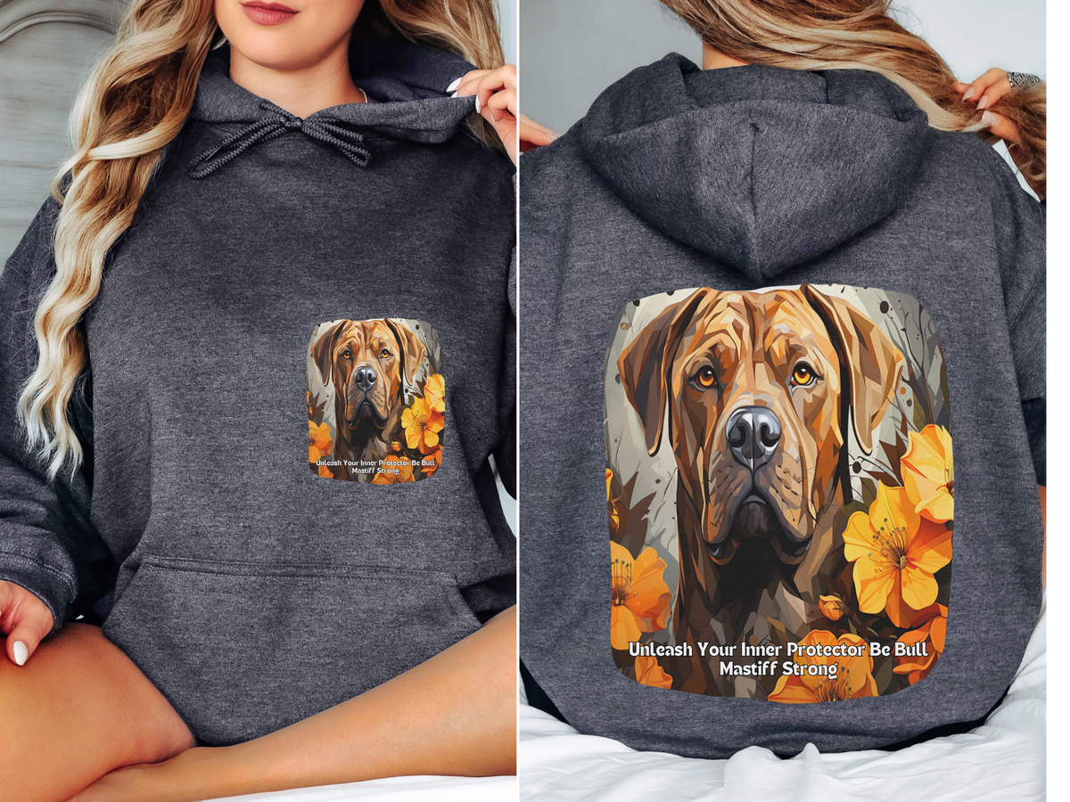 Bull Mastiff Strength Sunflower Hoodie – Unleash Your Inner Protector