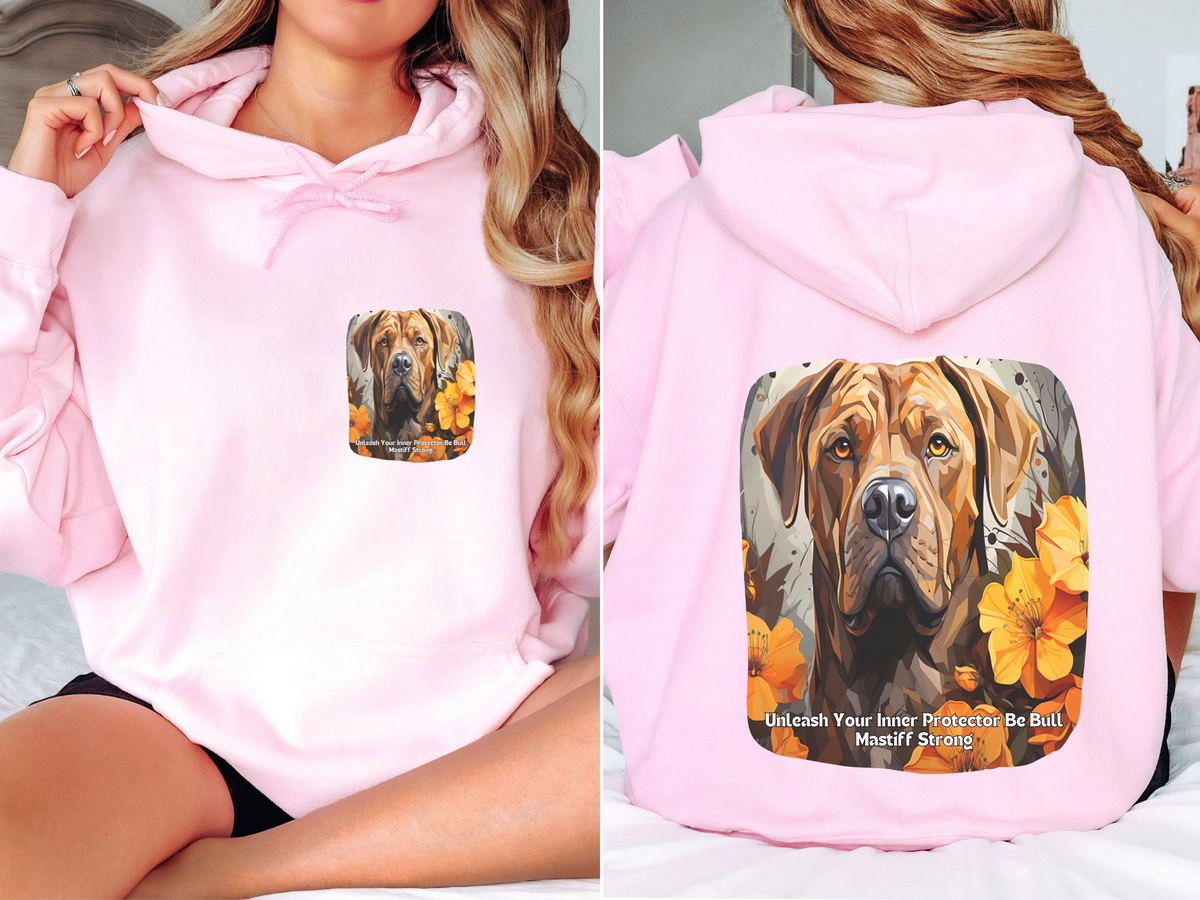 Bull Mastiff Strength Sunflower Hoodie – Unleash Your Inner Protector