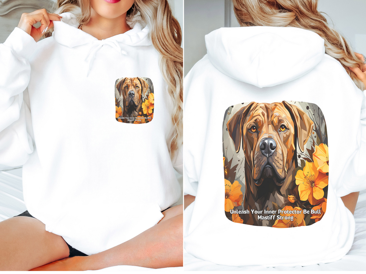 Bull Mastiff Strength Sunflower Hoodie – Unleash Your Inner Protector