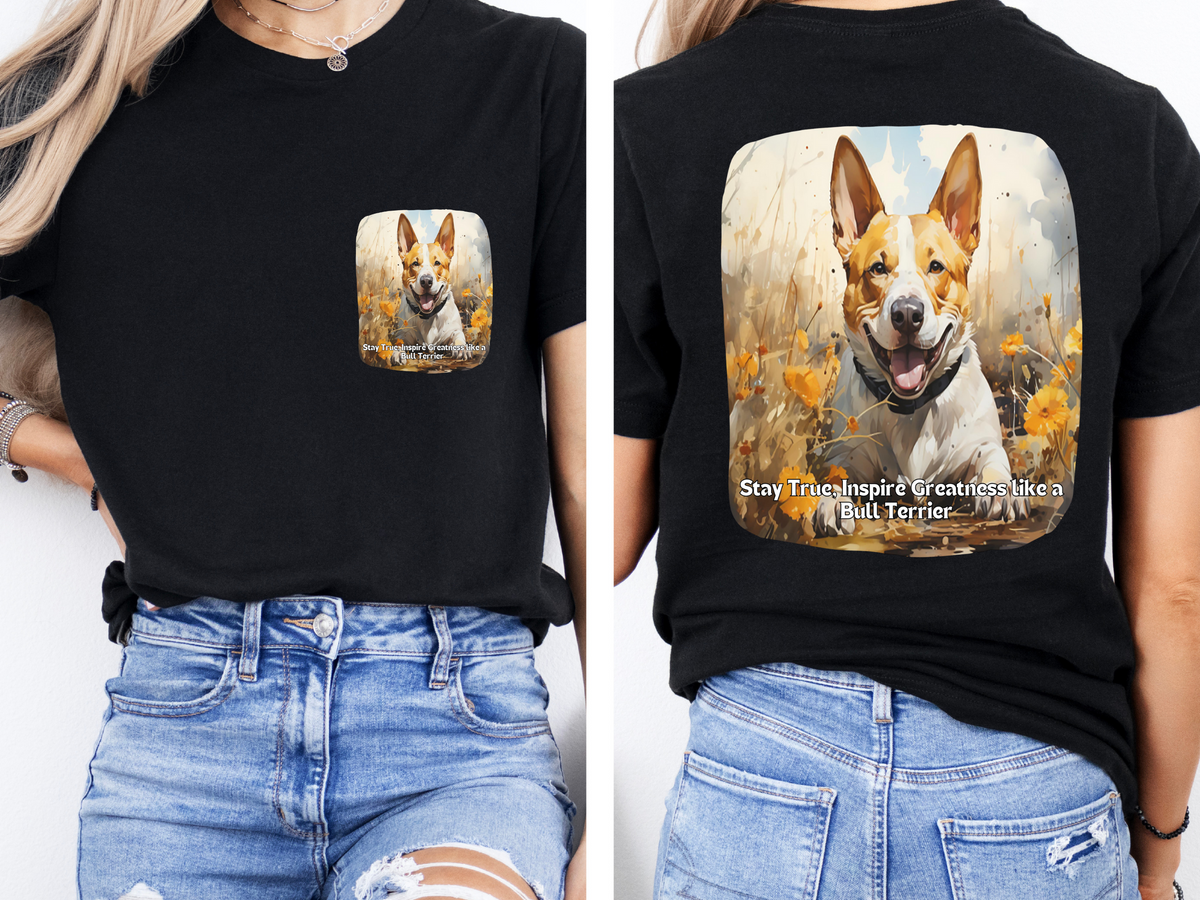 Sunflower Bull Terrier Dog T-Shirt – Stay True & Inspire Greatness | Unisex Tee