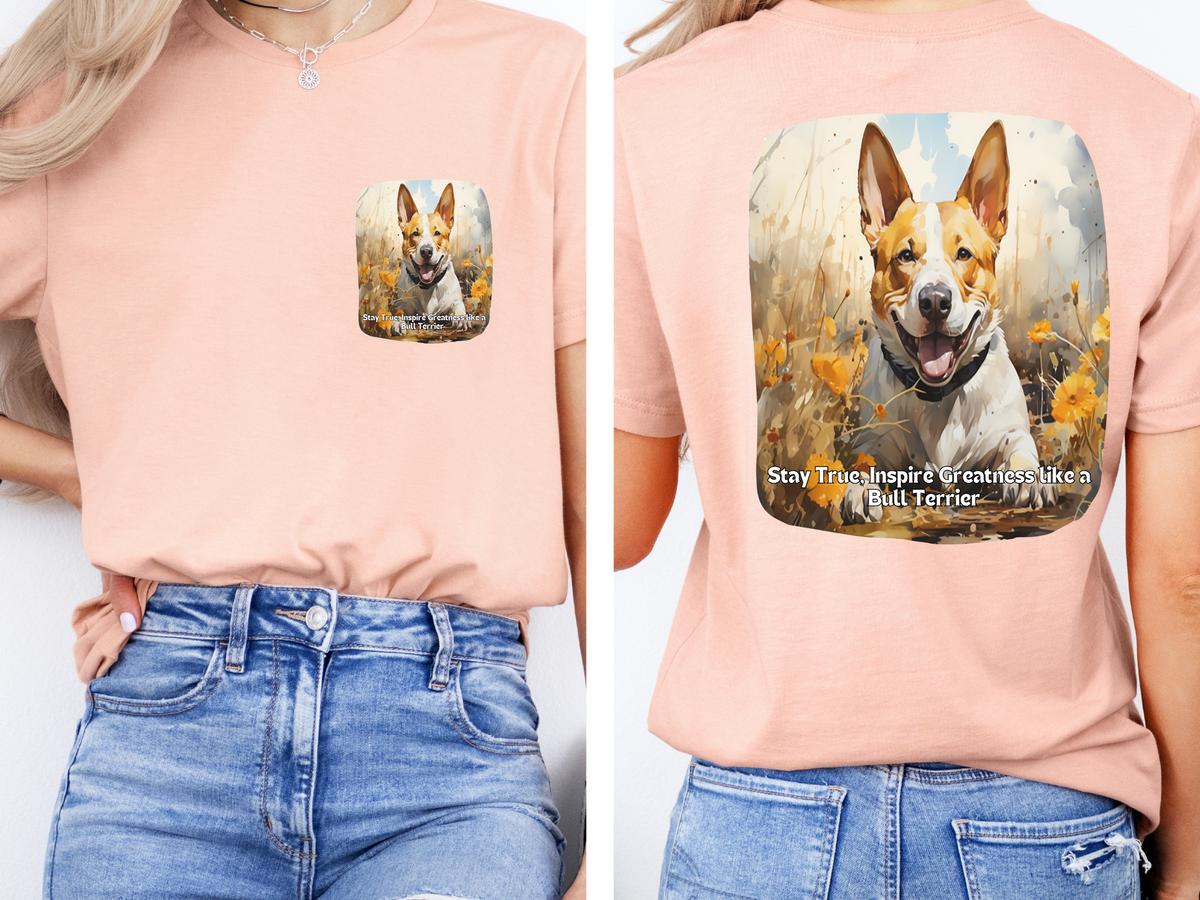 Sunflower Bull Terrier Dog T-Shirt – Stay True & Inspire Greatness | Unisex Tee