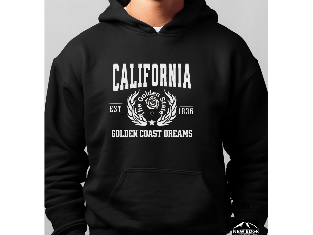 California State Legacy Hoodie – "Golden Coast Dreams" | Unisex Pullover | West Coast Vibes Sweatshirt