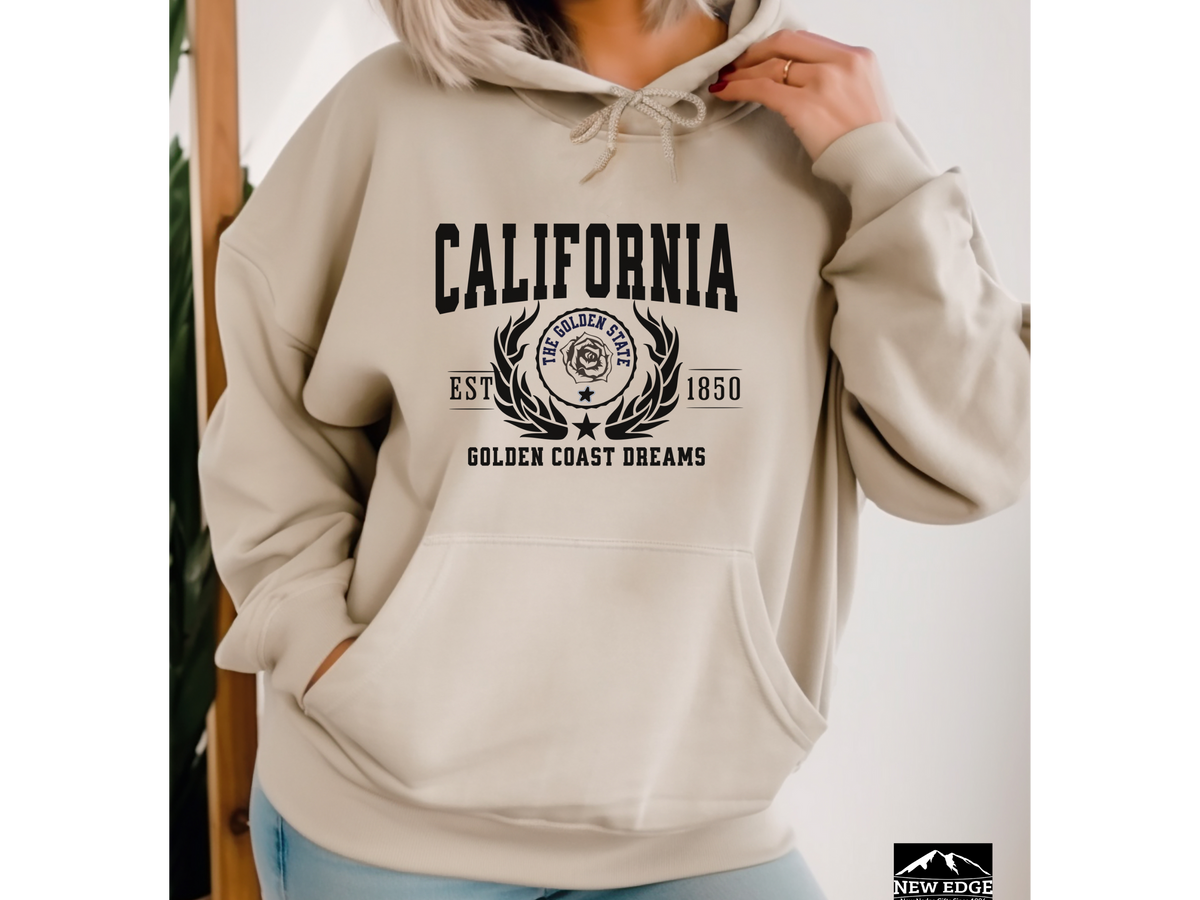 California State Legacy Hoodie – "Golden Coast Dreams" | Unisex Pullover | West Coast Vibes Sweatshirt
