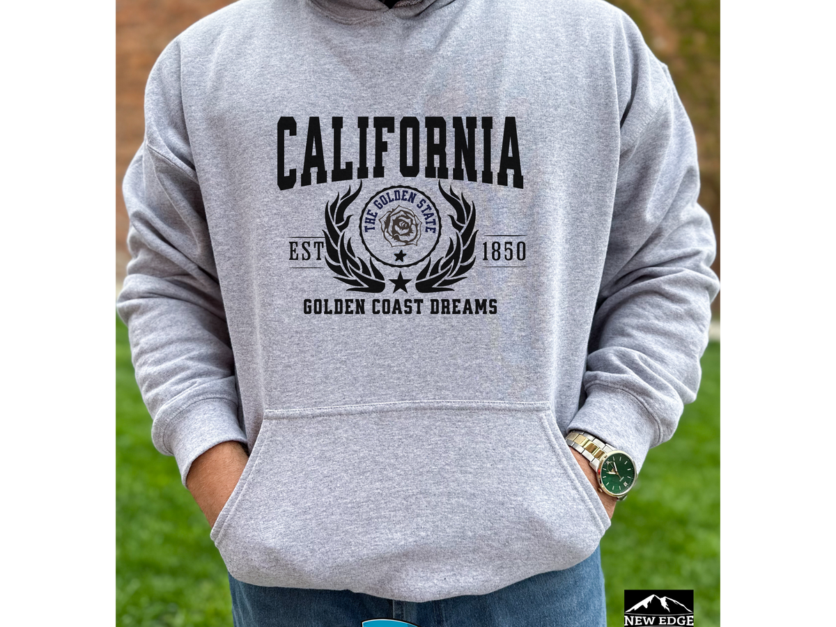 California State Legacy Hoodie – "Golden Coast Dreams" | Unisex Pullover | West Coast Vibes Sweatshirt