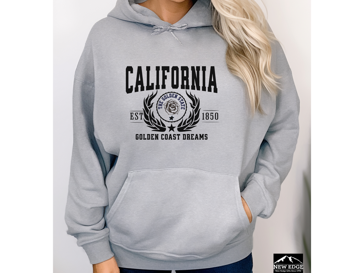 California State Legacy Hoodie – "Golden Coast Dreams" | Unisex Pullover | West Coast Vibes Sweatshirt