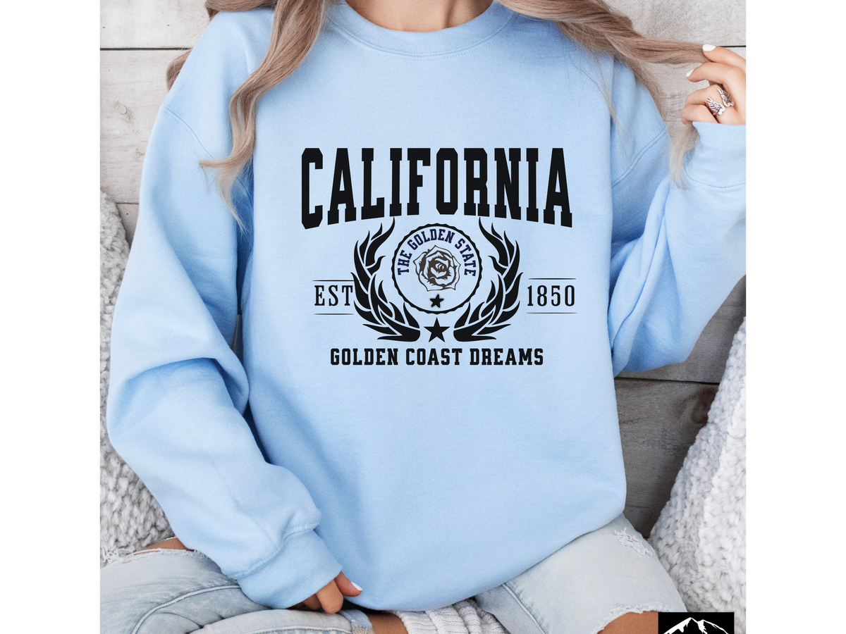 California State Legacy Unisex Sweatshirt – Golden Coast Dreams | West Coast Vibes Crewneck
