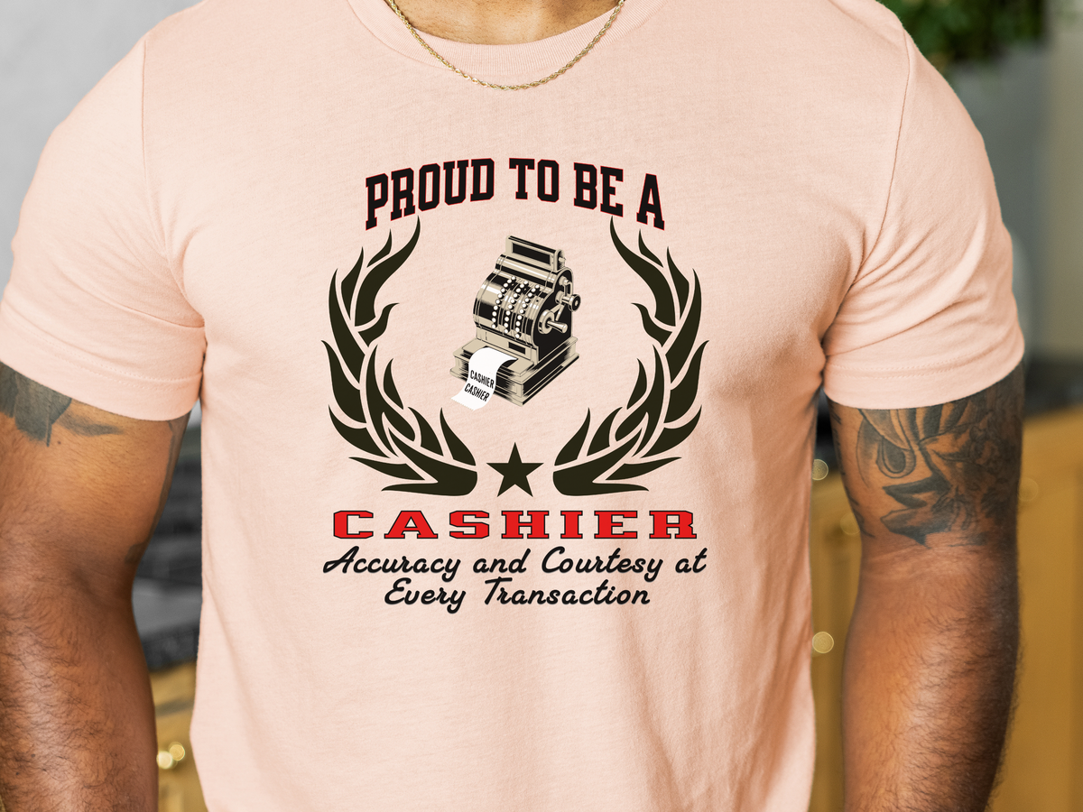 Proud to Be a Cashier T-Shirt – Unisex Work Pride Tee for Retail Professionals