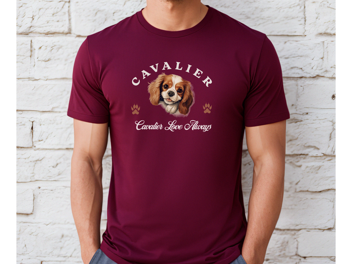 Cavalier King Charles Spaniel T-Shirt – Unisex Tee with “Regal Elegance, Cavalier Love Always” Slogan | Royal Dog Lover Gift