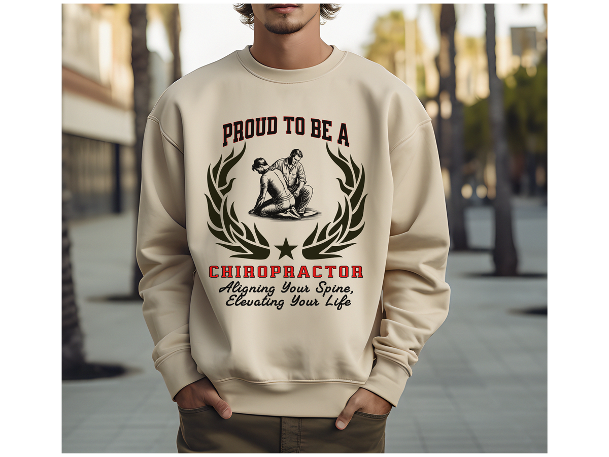 Unisex Chiropractor Sweatshirt – “Proud to be a CHIROPRACTOR” | Aligning Spines, Elevating Lives Pullover