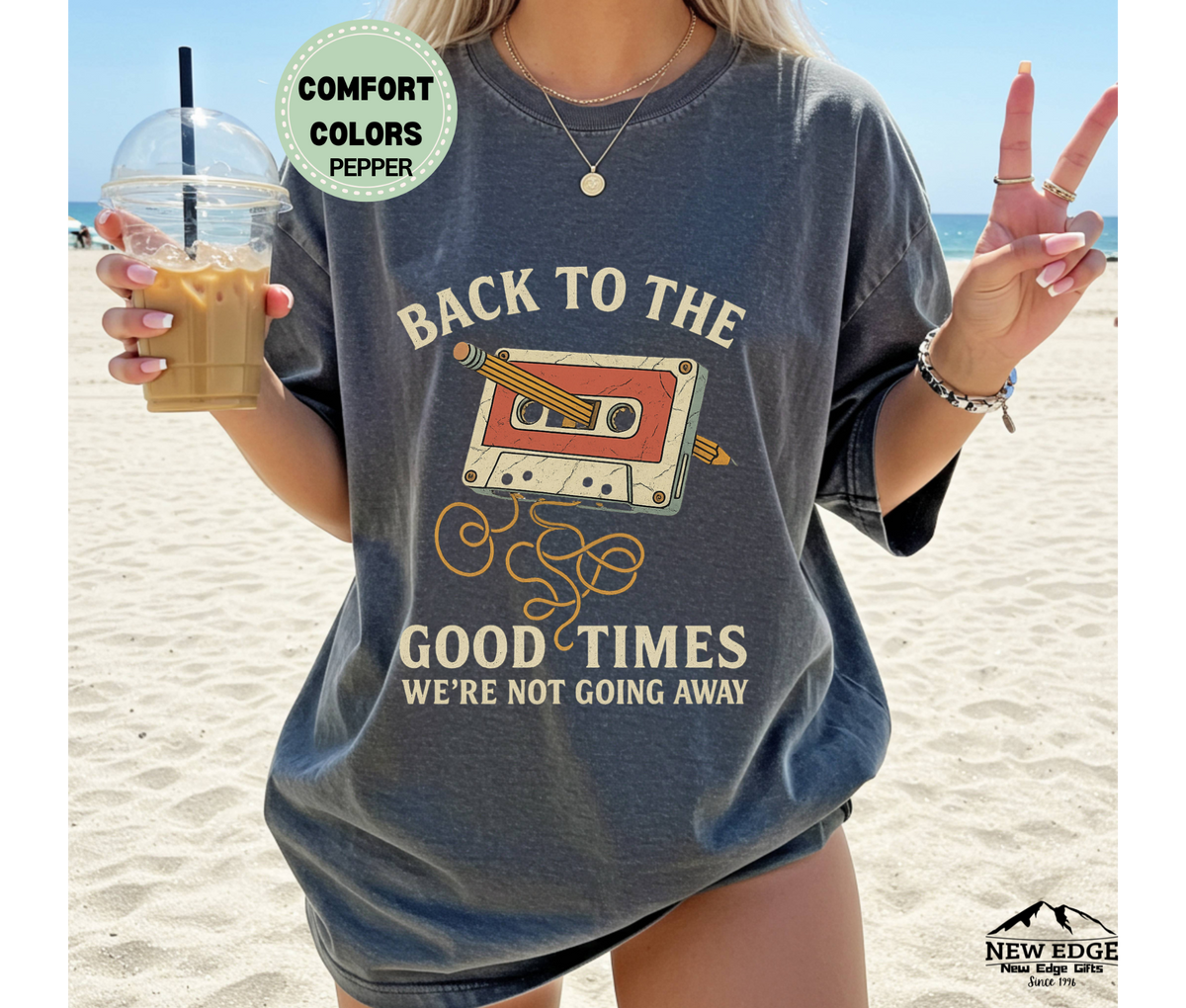 "Back to the Good Times" Retro Tape T-Shirt – Vintage Vibes Forever