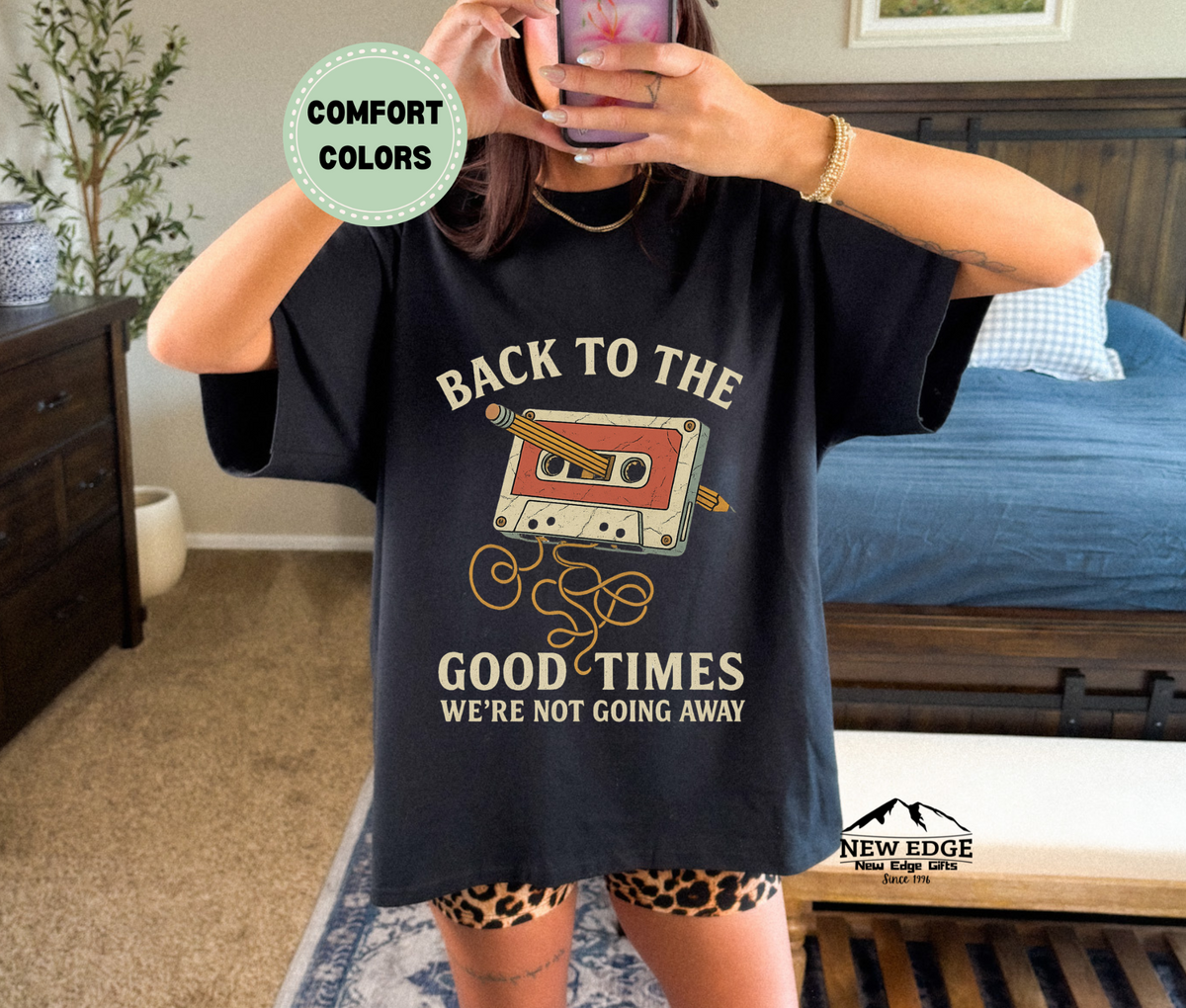 "Back to the Good Times" Retro Tape T-Shirt – Vintage Vibes Forever