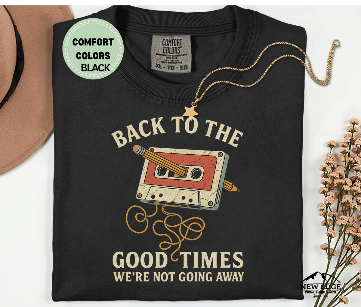 "Back to the Good Times" Retro Tape T-Shirt – Vintage Vibes Forever