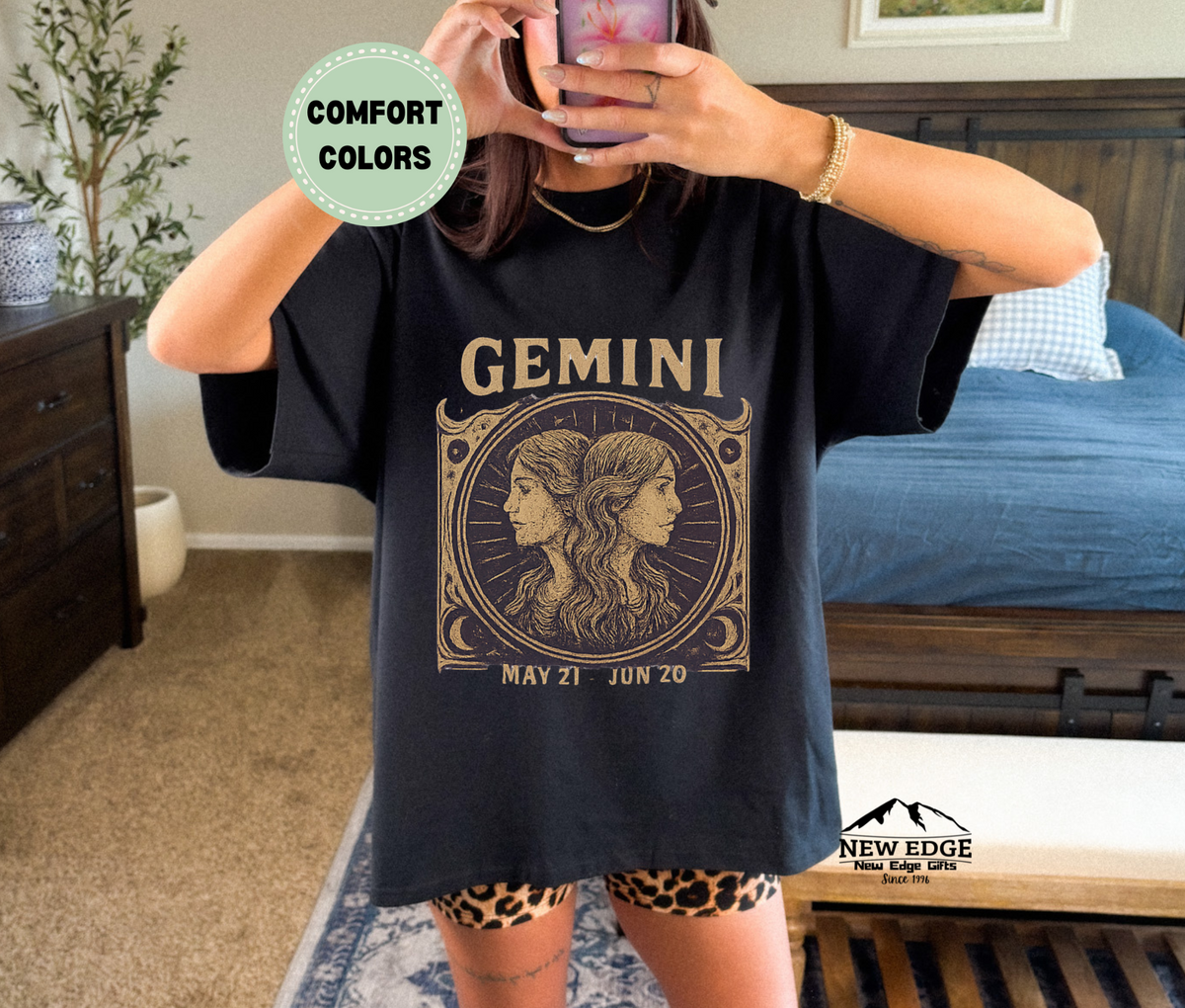 Gemini Zodiac Graphic T-Shirt – Dual Nature, Bold Style