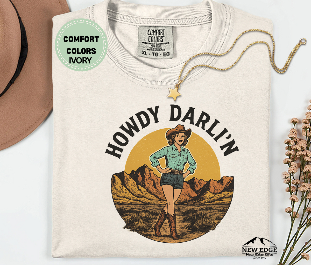 Howdy Darli’n Western Graphic Tee | Country Rodeo Cowboy Style T-Shirt