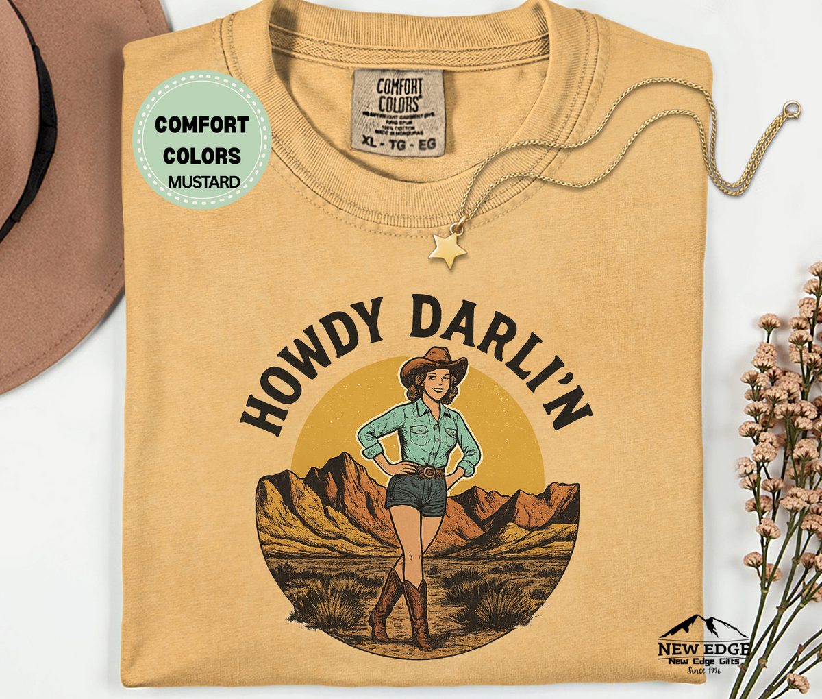 Howdy Darli’n Western Graphic Tee | Country Rodeo Cowboy Style T-Shirt
