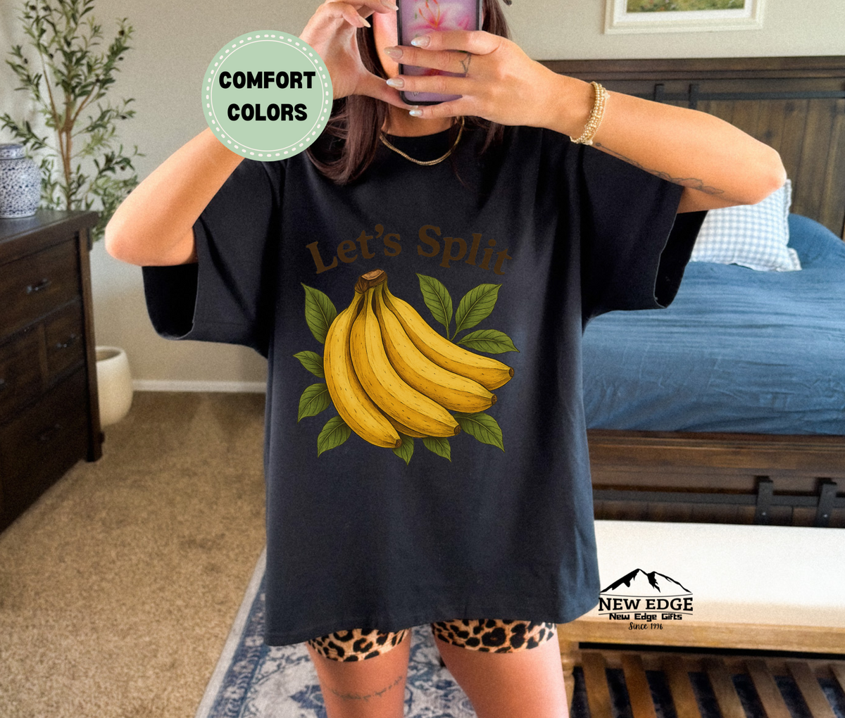 Let’s Split Banana T-Shirt | Funny Fruit Pun Graphic Tee