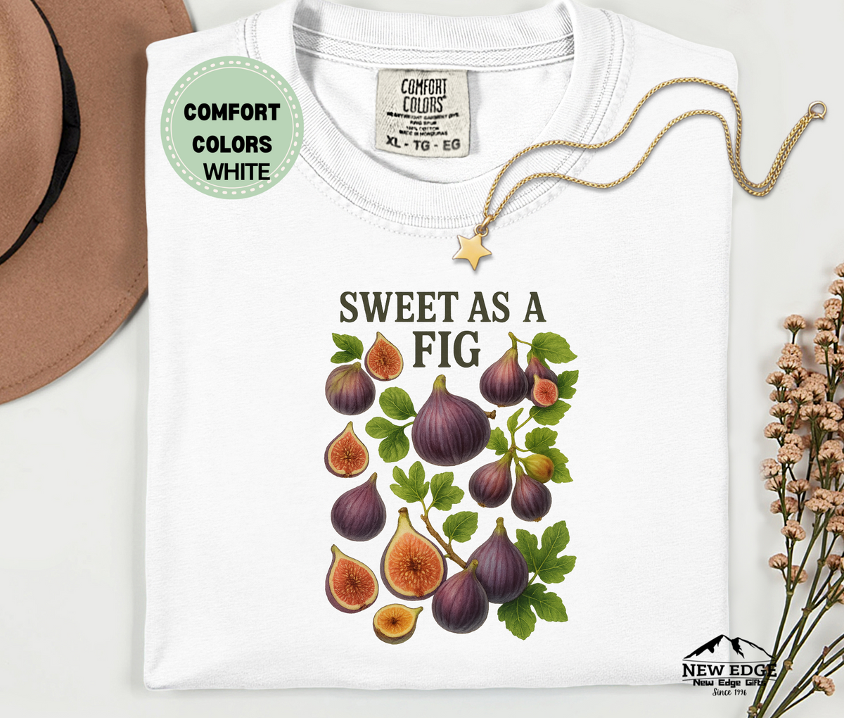 Sweet As A Fig T-Shirt | Cute Fruit Pun Graphic Unisex Tee