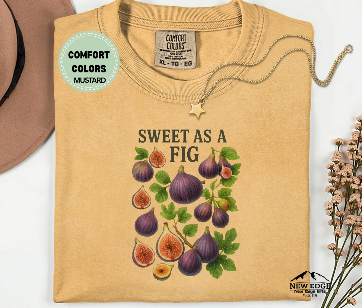Sweet As A Fig T-Shirt | Cute Fruit Pun Graphic Unisex Tee