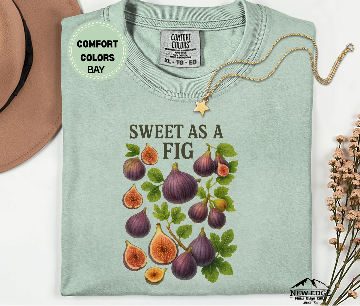 Sweet As A Fig T-Shirt | Cute Fruit Pun Graphic Unisex Tee