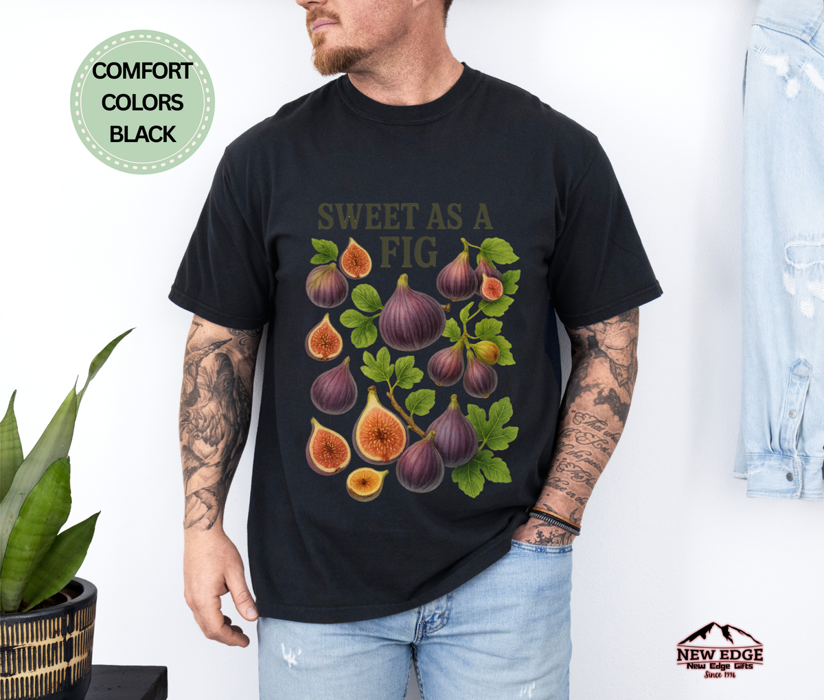 Sweet As A Fig T-Shirt | Cute Fruit Pun Graphic Unisex Tee