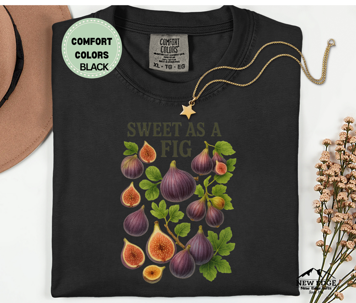 Sweet As A Fig T-Shirt | Cute Fruit Pun Graphic Unisex Tee