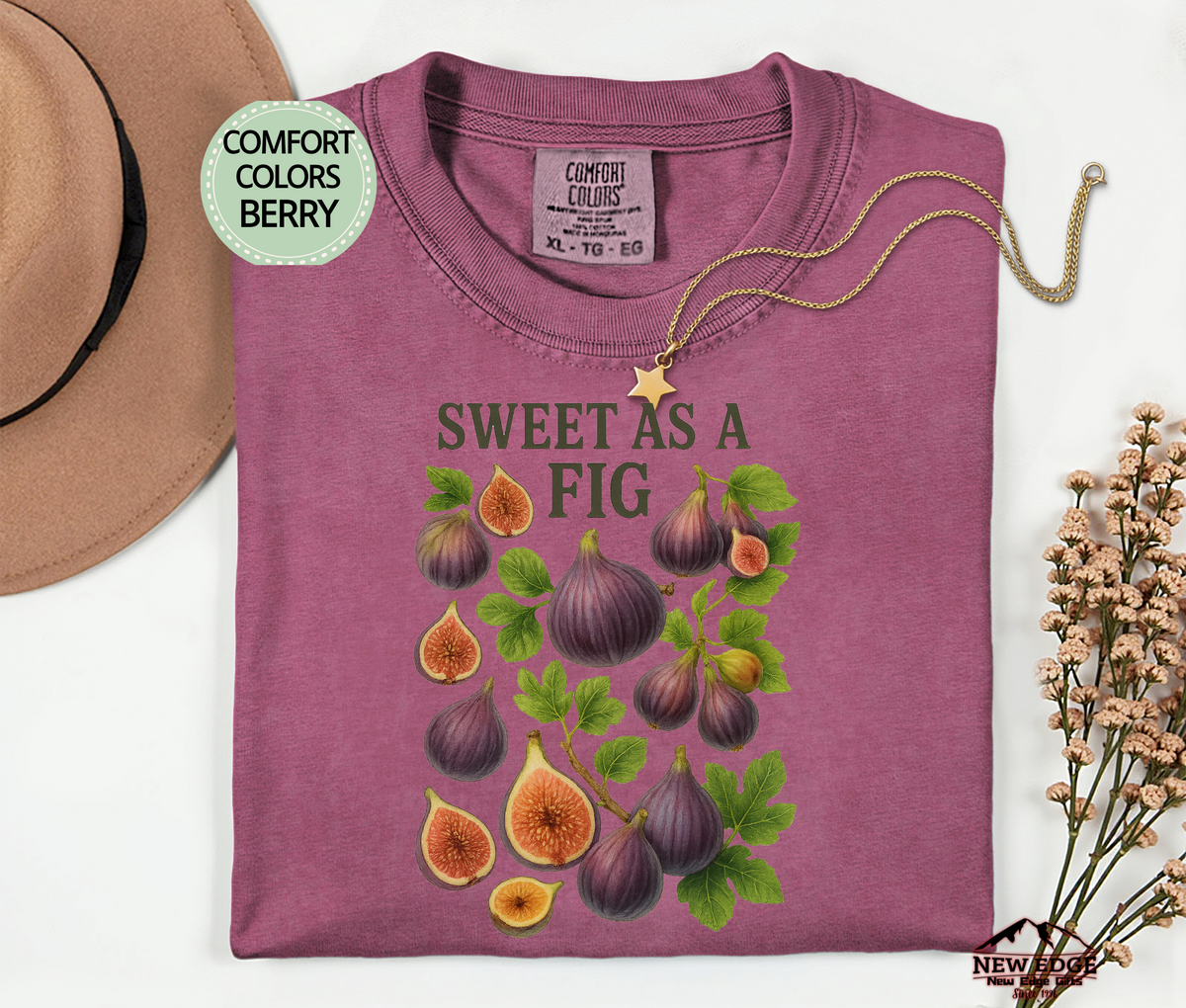 Sweet As A Fig T-Shirt | Cute Fruit Pun Graphic Unisex Tee