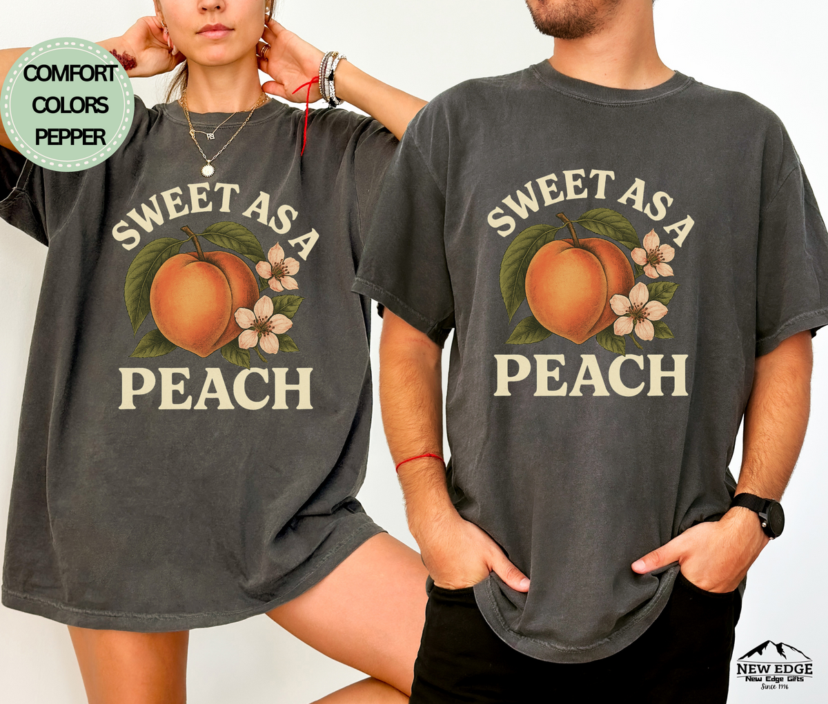 Sweet As a Peach T-Shirt | Cute Fruit Pun Graphic Unisex Tee