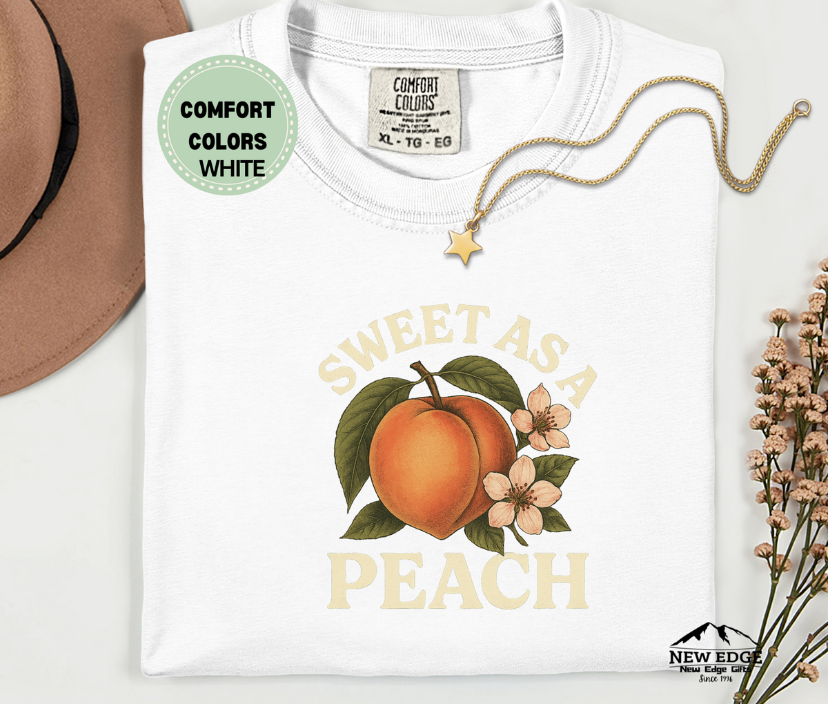 Sweet As a Peach T-Shirt | Cute Fruit Pun Graphic Unisex Tee