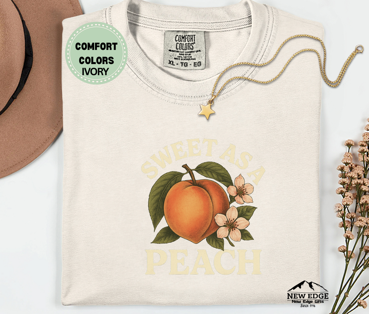 Sweet As a Peach T-Shirt | Cute Fruit Pun Graphic Unisex Tee