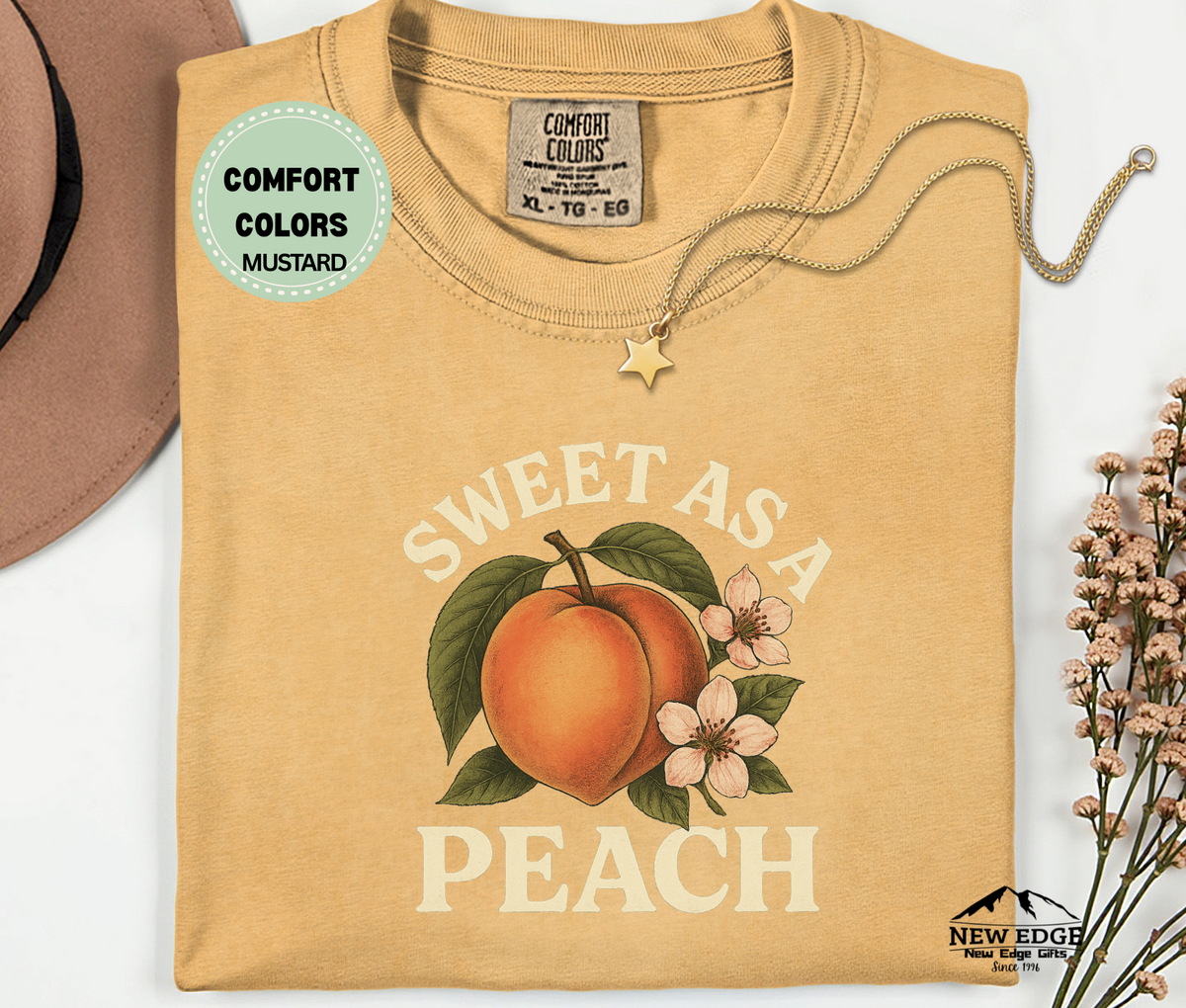 Sweet As a Peach T-Shirt | Cute Fruit Pun Graphic Unisex Tee