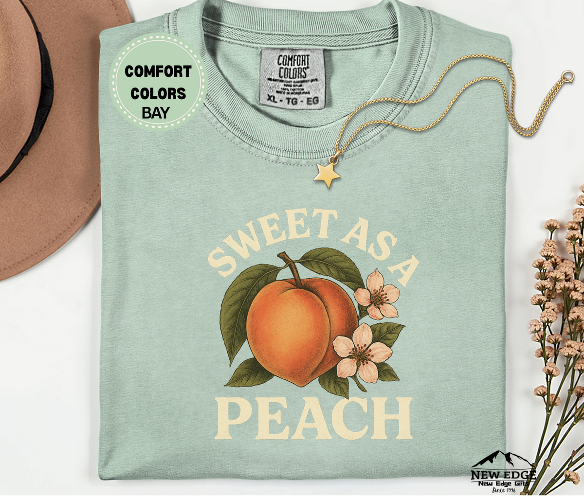 Sweet As a Peach T-Shirt | Cute Fruit Pun Graphic Unisex Tee