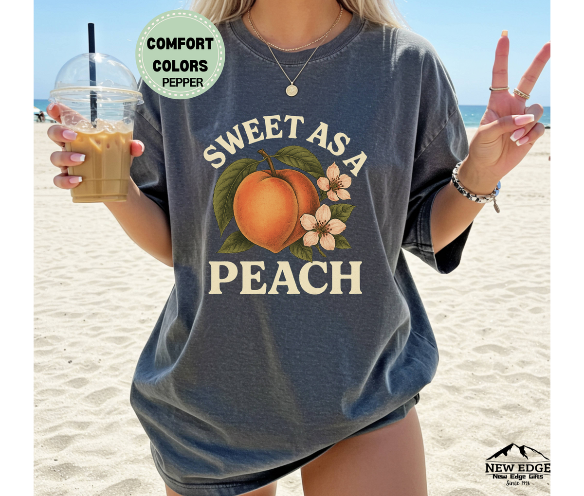 Sweet As a Peach T-Shirt | Cute Fruit Pun Graphic Unisex Tee