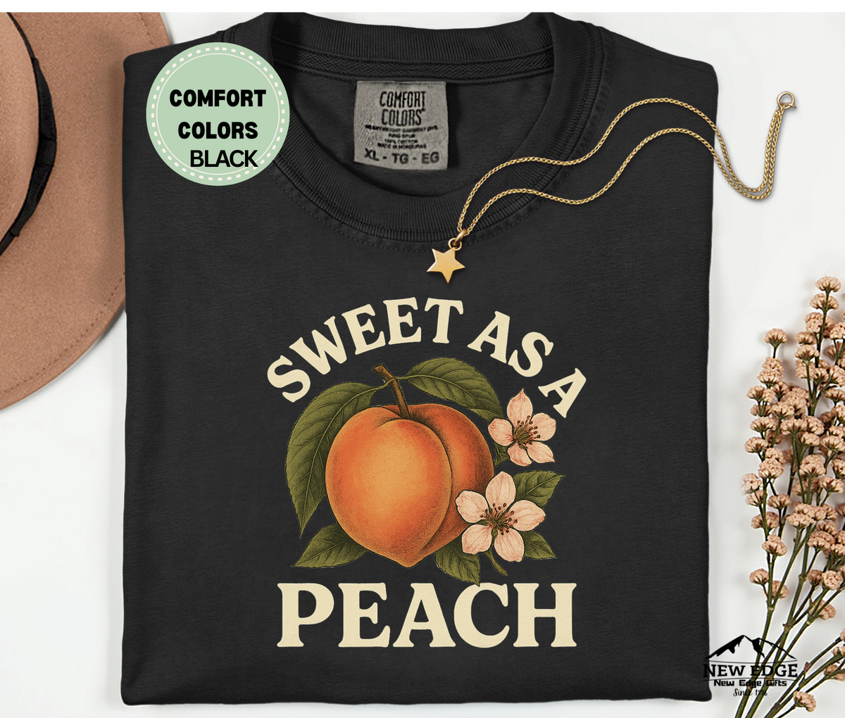 Sweet As a Peach T-Shirt | Cute Fruit Pun Graphic Unisex Tee
