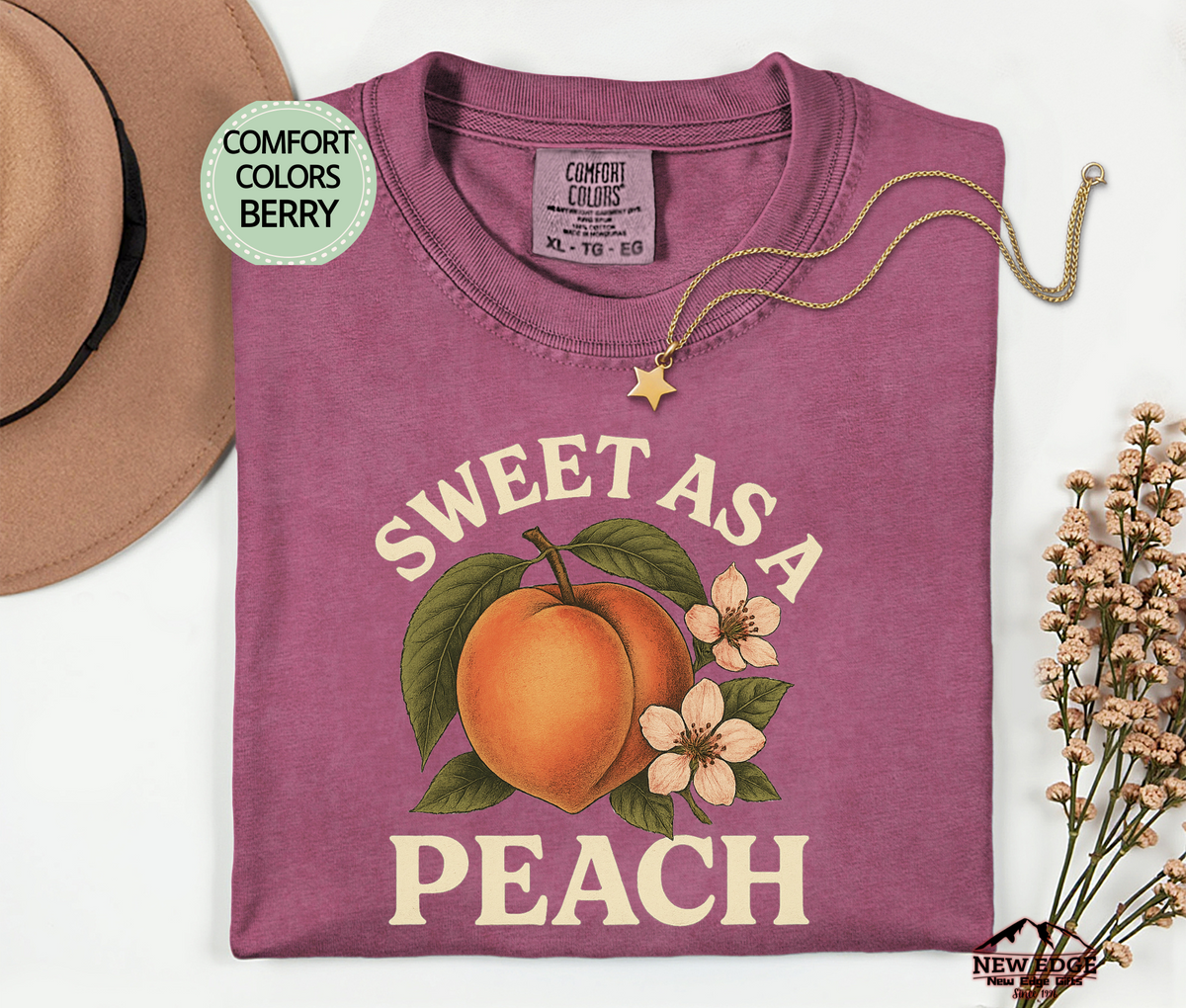 Sweet As a Peach T-Shirt | Cute Fruit Pun Graphic Unisex Tee