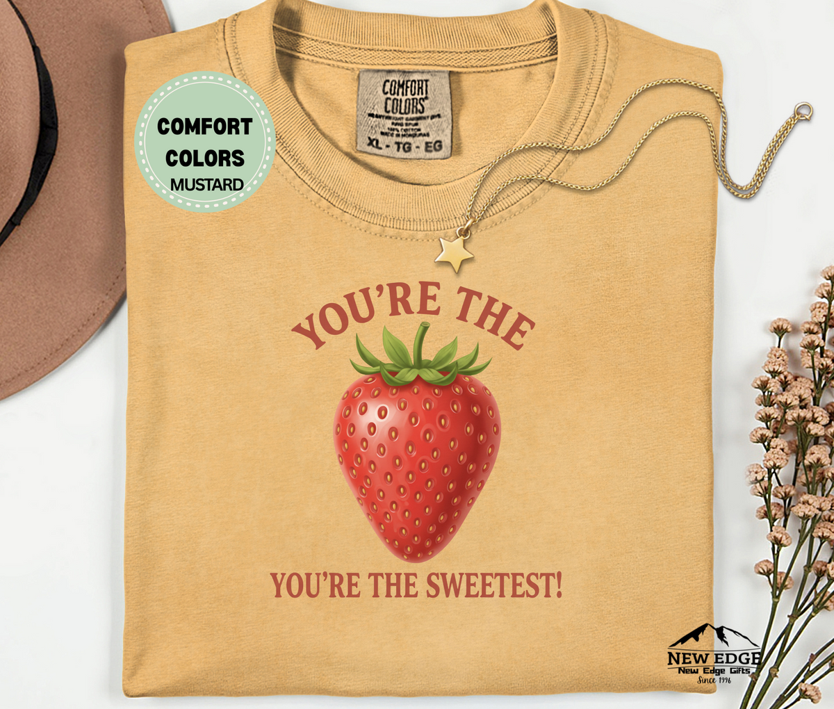 You’re the Strawberry You’re the Sweetest T-Shirt | Cute Fruit Pun Couples Unisex Tee