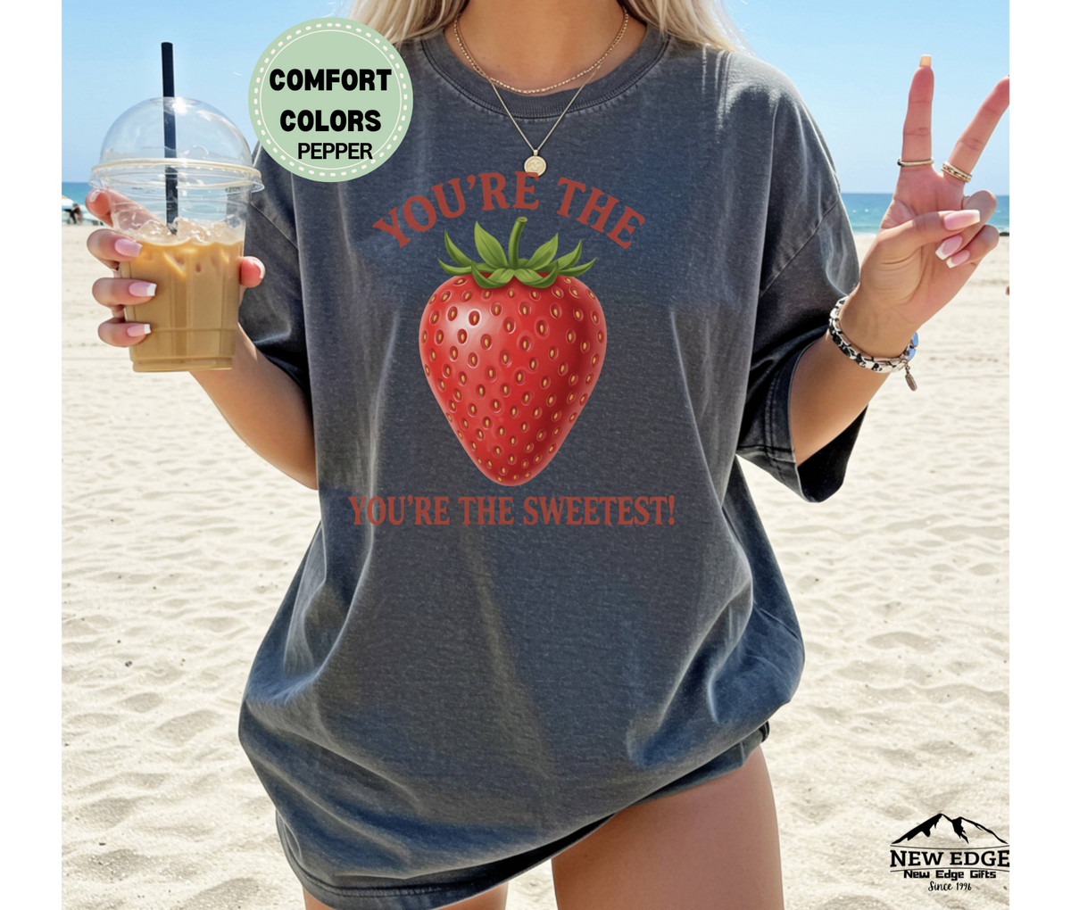 You’re the Strawberry You’re the Sweetest T-Shirt | Cute Fruit Pun Couples Unisex Tee