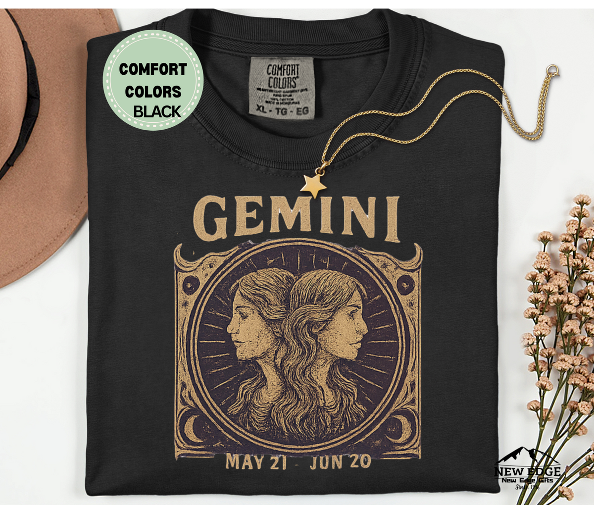 Gemini Zodiac Graphic T-Shirt – Dual Nature, Bold Style