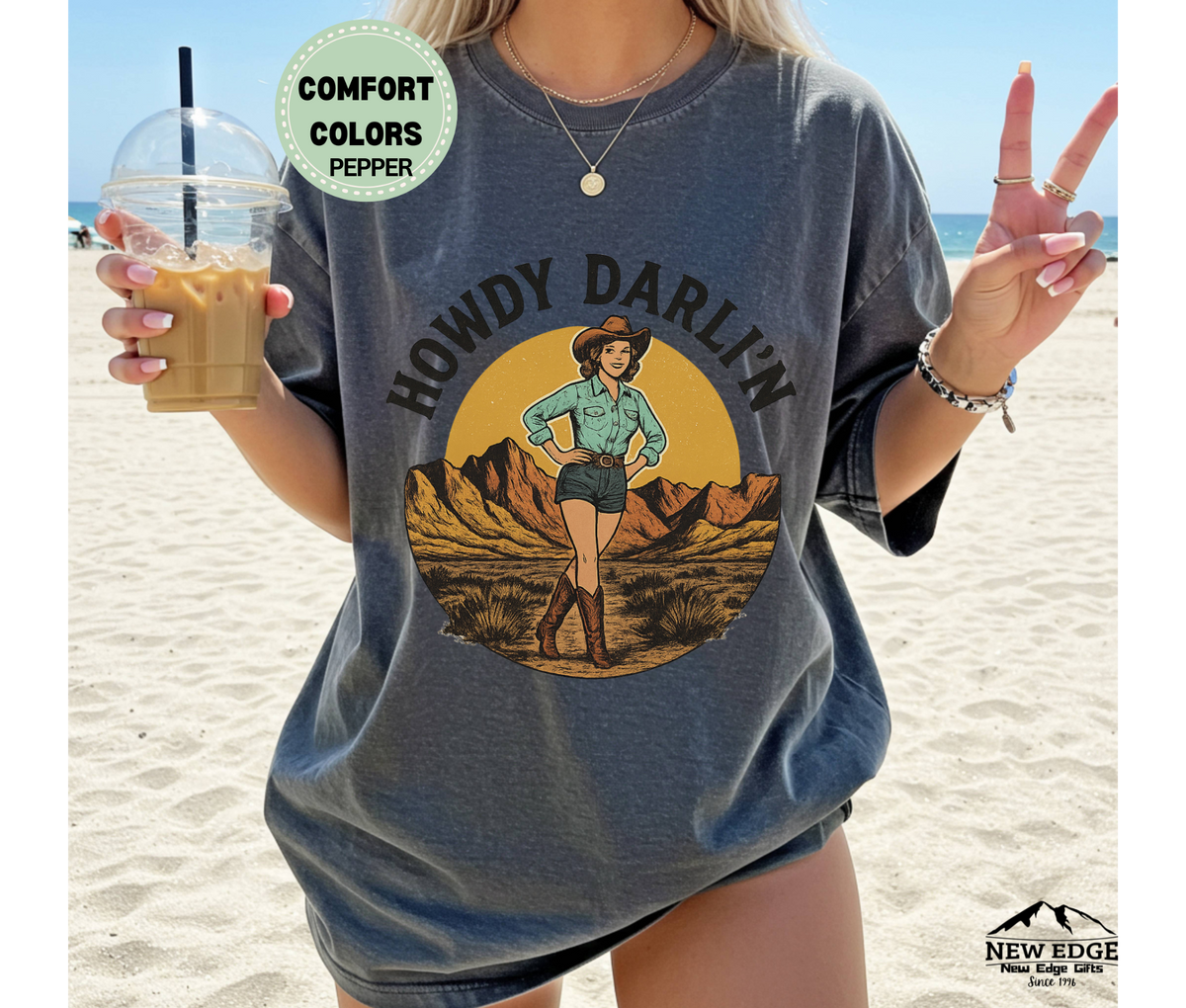 Howdy Darli’n Western Graphic Tee | Country Rodeo Cowboy Style T-Shirt