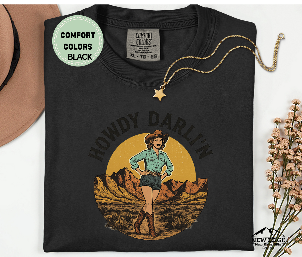 Howdy Darli’n Western Graphic Tee | Country Rodeo Cowboy Style T-Shirt