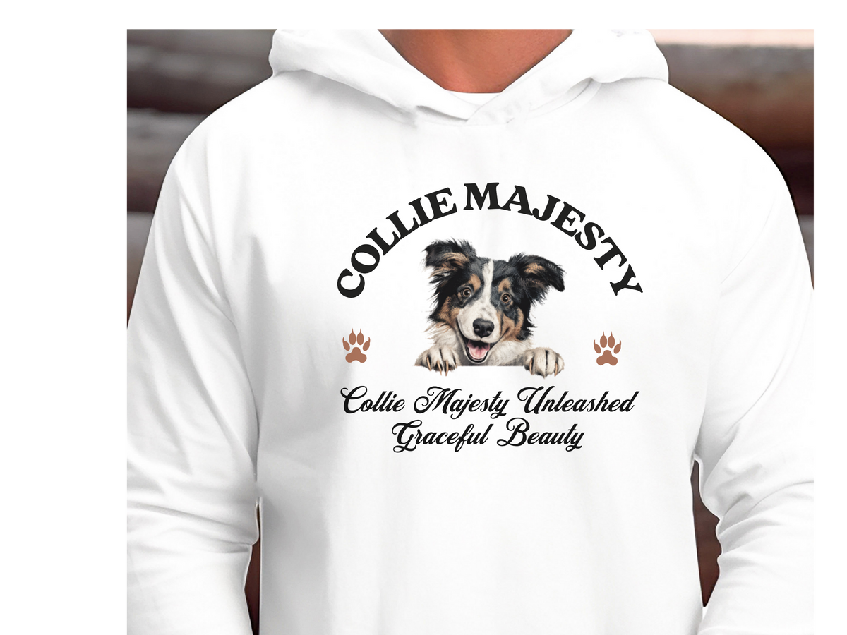 Collie Dog Hoodie – "Collie Majesty Unleashed: Graceful Beauty" | Unisex Cozy Hoodie for Elegant & Loyal Companions