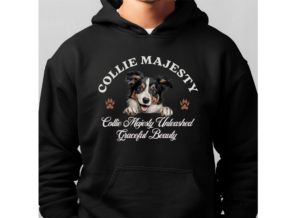 Collie Dog Hoodie – "Collie Majesty Unleashed: Graceful Beauty" | Unisex Cozy Hoodie for Elegant & Loyal Companions