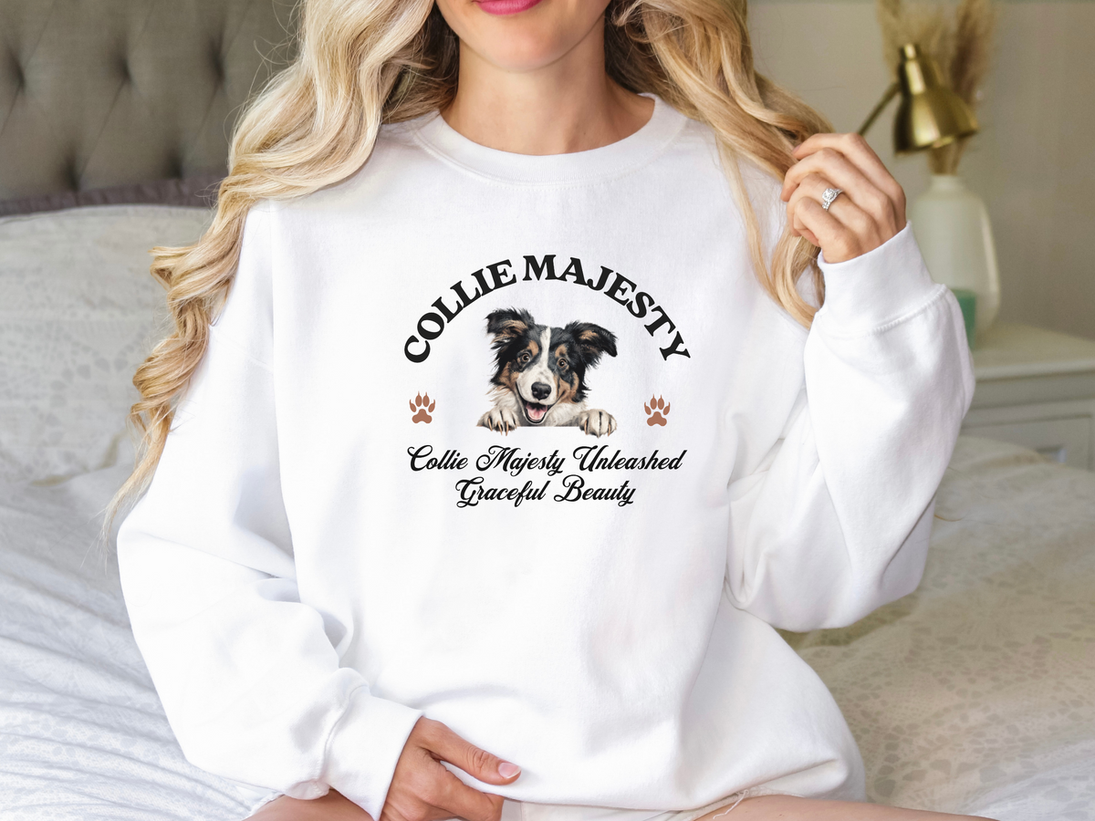 Collie Majesty Sweatshirt – Collie Majesty Unleashed, Graceful Beauty – Unisex Dog Lover Apparel