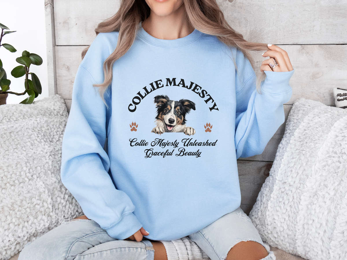 Collie Majesty Sweatshirt – Collie Majesty Unleashed, Graceful Beauty – Unisex Dog Lover Apparel