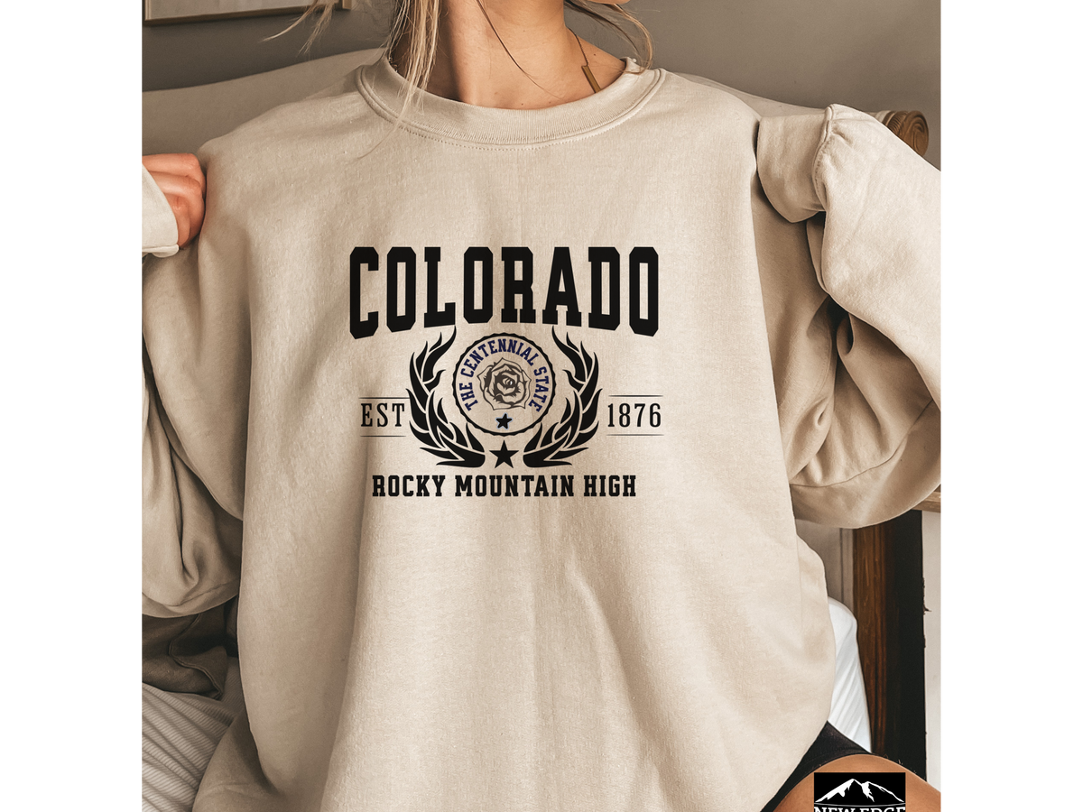 Colorado State Legacy Unisex Sweatshirt – Rocky Mountain High | Cozy Crewneck for Outdoor & Adventure Lovers