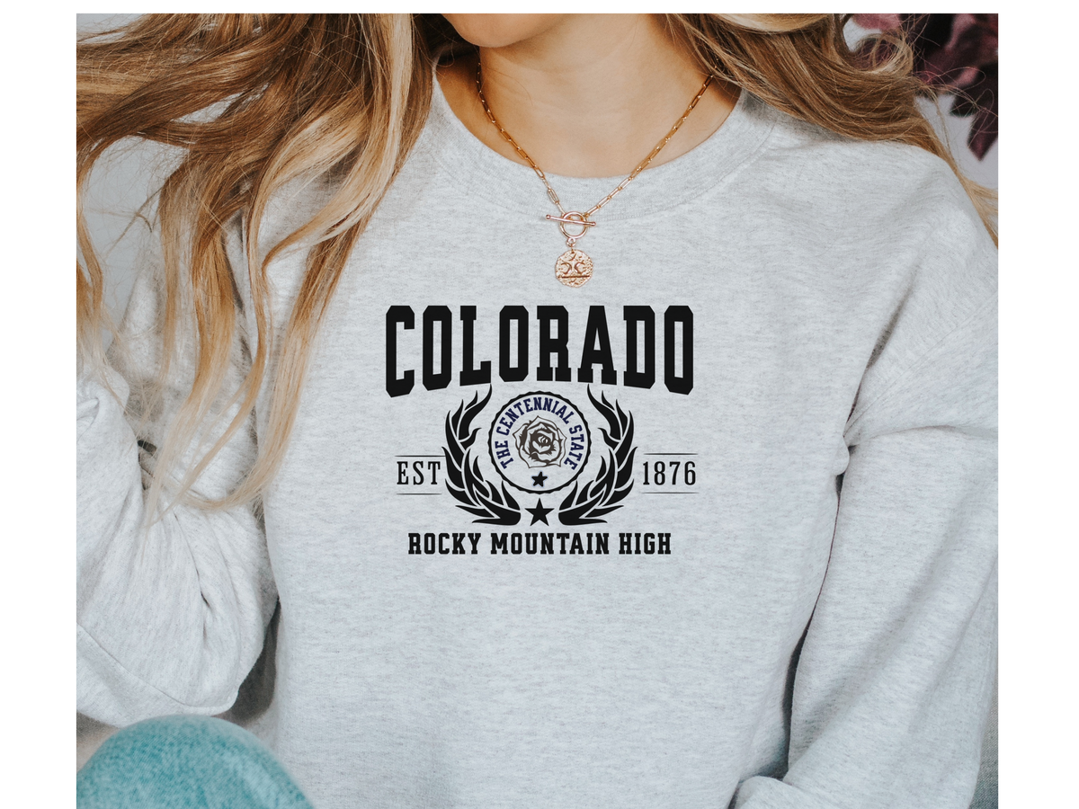 Colorado State Legacy Unisex Sweatshirt – Rocky Mountain High | Cozy Crewneck for Outdoor & Adventure Lovers